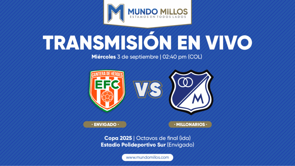 Envigado vs Millonarios Copa 2025