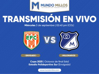 Envigado vs Millonarios Copa 2025
