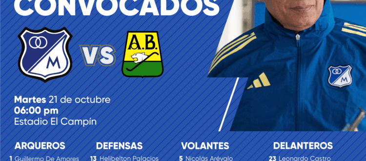 Convocados de Millonarios vs Bucaramanga