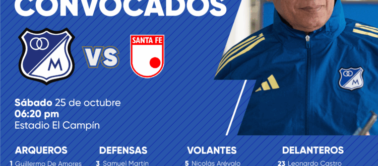 Convocados de Millonarios para el clásico 324