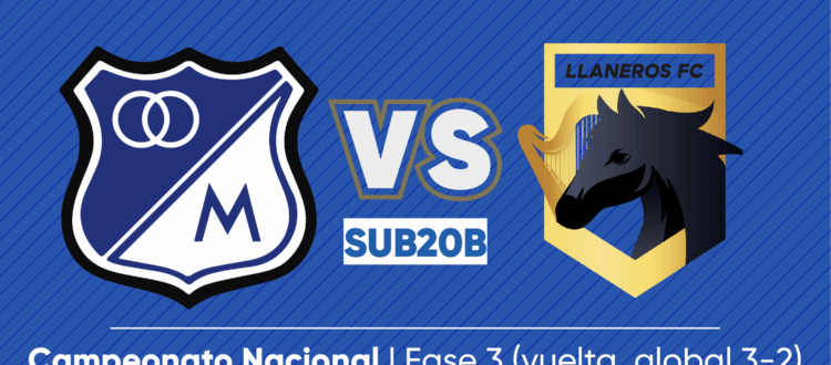 Programación Fútbol base Millonarios octubre 18 2025