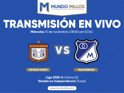 En vivo Boyacá Chicó vs Millonarios